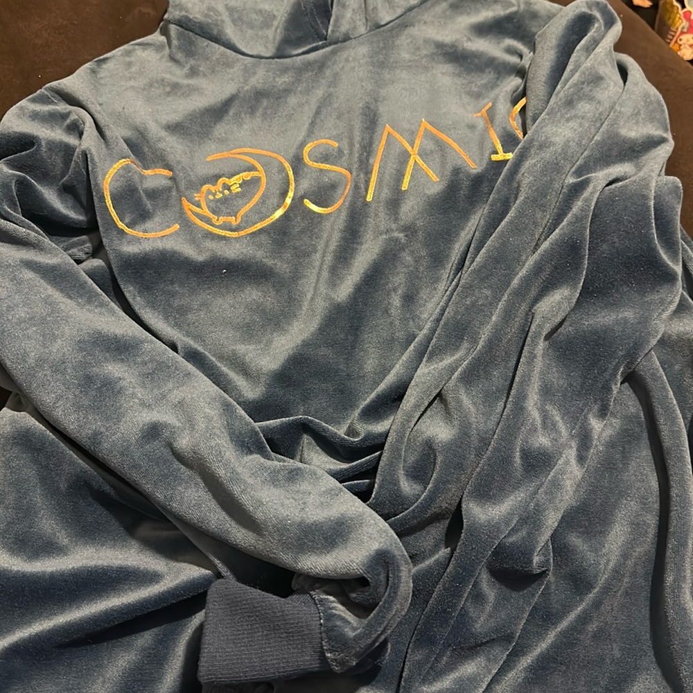 Pusheen "Cosmic" Navy Blue Velour Hoodie